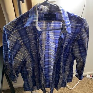 Blue polo flannel